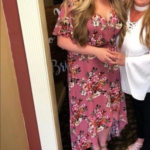 Floral high low dress